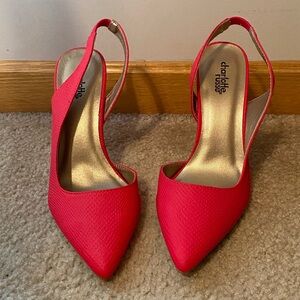 New Charlotte Russe hot pink sling back pumps Sz 8